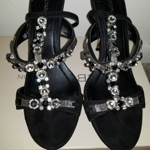 BCBGeneration Rhinestone Suede Heels - Picture 2 of 5